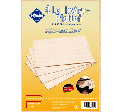 Фото - Фанерные заготовки A5 для выпиливания и выжигания (4 шт.) Pebaro
