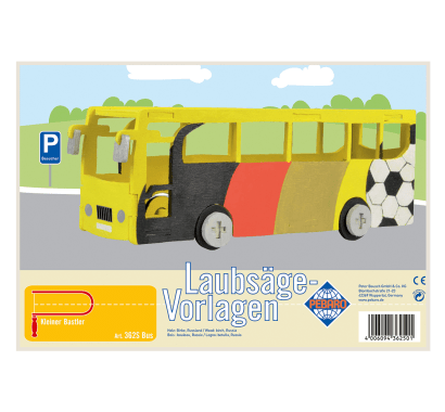 Фото - Заготовка из фанеры "Автобус" для выпиливания лобзиком Pebaro