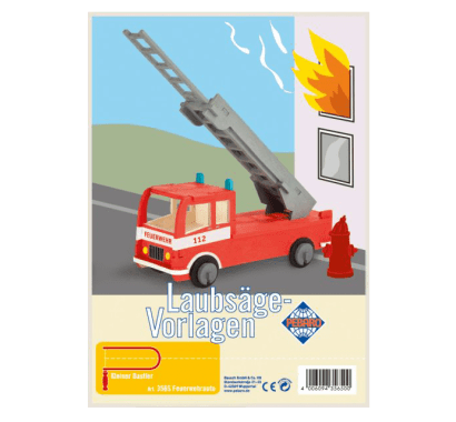 Фото - Заготовка из фанеры "Пожарная машина" для выпиливания лобзиком Pebaro