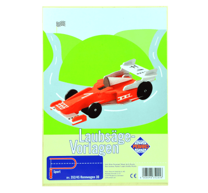 Фото - Заготовка із фанери "Гоночна машина 3D" для випилювання лобзиком Pebaro