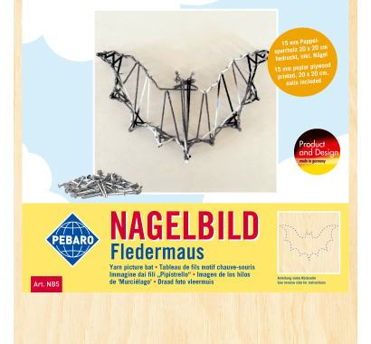 Фото - Картина із ниток і цвяхів "Летюча миша" Pebaro