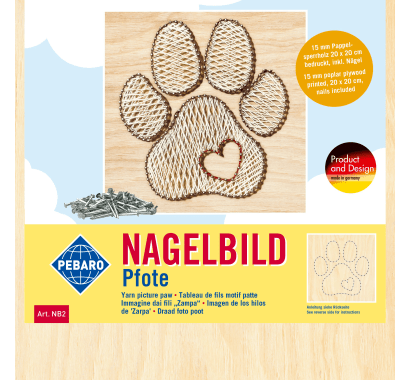 Фото - Картина из ниток и гвоздей "Лапа" Pebaro