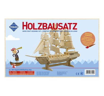 Фото - Заготовка із фанери 3D пазл "Вітрильник" Pebaro