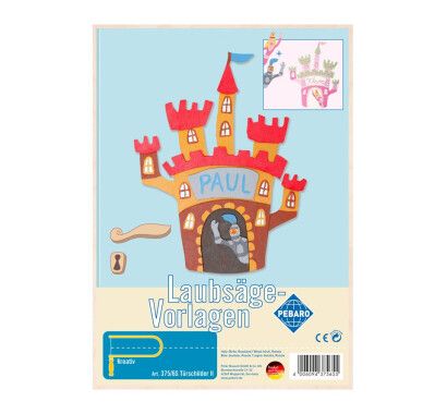 Фото - Заготовка із фанери "Табличка на ручку - Фортеця" для випилювання лобзиком Pebaro