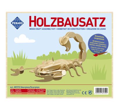 Фото - Заготовка из фанеры 3D пазл "Скорпион" Pebaro