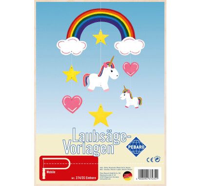 Фото - Заготовка із фанери «Мобіль Єдиноріг» для випилювання лобзиком Pebaro