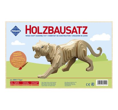 Фото - Заготовка із фанери 3D пазл "Тигр" Pebaro