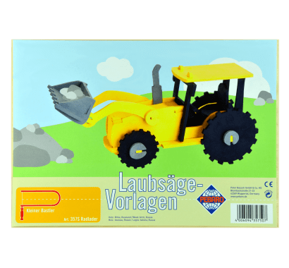 Фото - Заготовка із фанери "Трактор з ковшем 3D" для випилювання лобзиком Pebaro