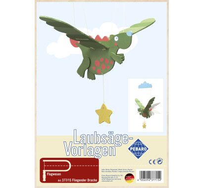 Фото - Заготовка из фанеры "Летящий Дракон" для выпиливания лобзиком Pebaro