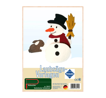 Фото - Заготовка із фанери "Сніговик" для випилювання лобзиком Pebaro