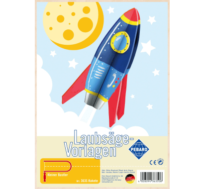 Фото - Заготовка из фанеры "Ракета" для выпиливания лобзиком Pebaro