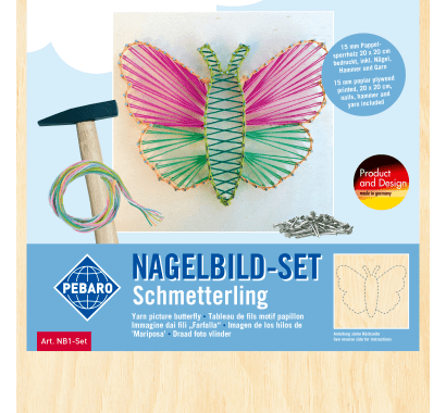 Фото - Картина из ниток и гвоздей набор "Бабочка" Pebaro