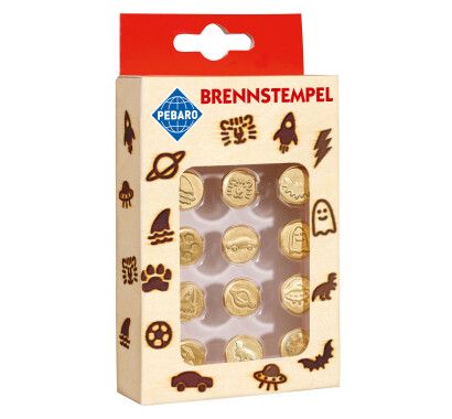 Фото - Набір штампів для випалювання 12 шт. (дизайн для хлопців) Pebaro