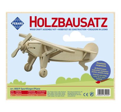 Фото - Заготовка из фанеры 3D пазл "Спортивный самолет" Pebaro