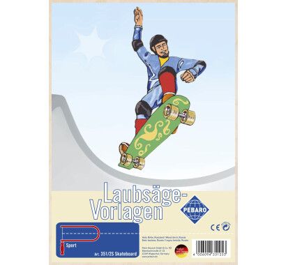 Фото - Заготовка из фанеры "Скейтбордист" для выпиливания лобзиком Pebaro