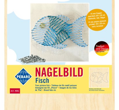 Фото - Картина із ниток і цвяхів "Рибка" Pebaro